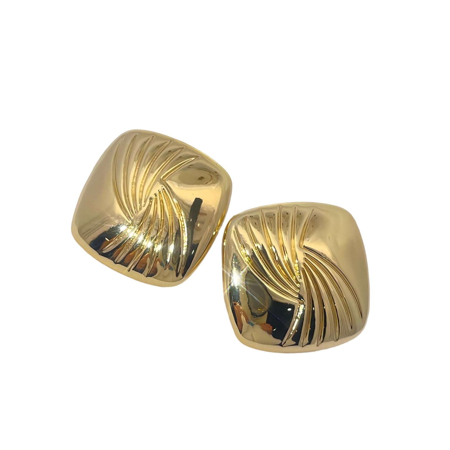 Warm Fortune Cubic Zirconia Stud Earrings for Women, Gold Plated,Gift for Her,Hypoallergenic