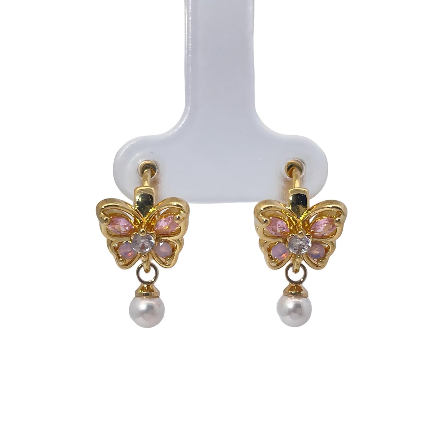 Warm Fortune Cubic Zirconia Drop Earrings for Women, Gold Plated,Gift for Her,Hypoallergenic