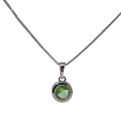 Warm Fortune Cubic Zirconia Pendant Necklace for Women,18K Gold Plated,16 inch + 2inch Chain