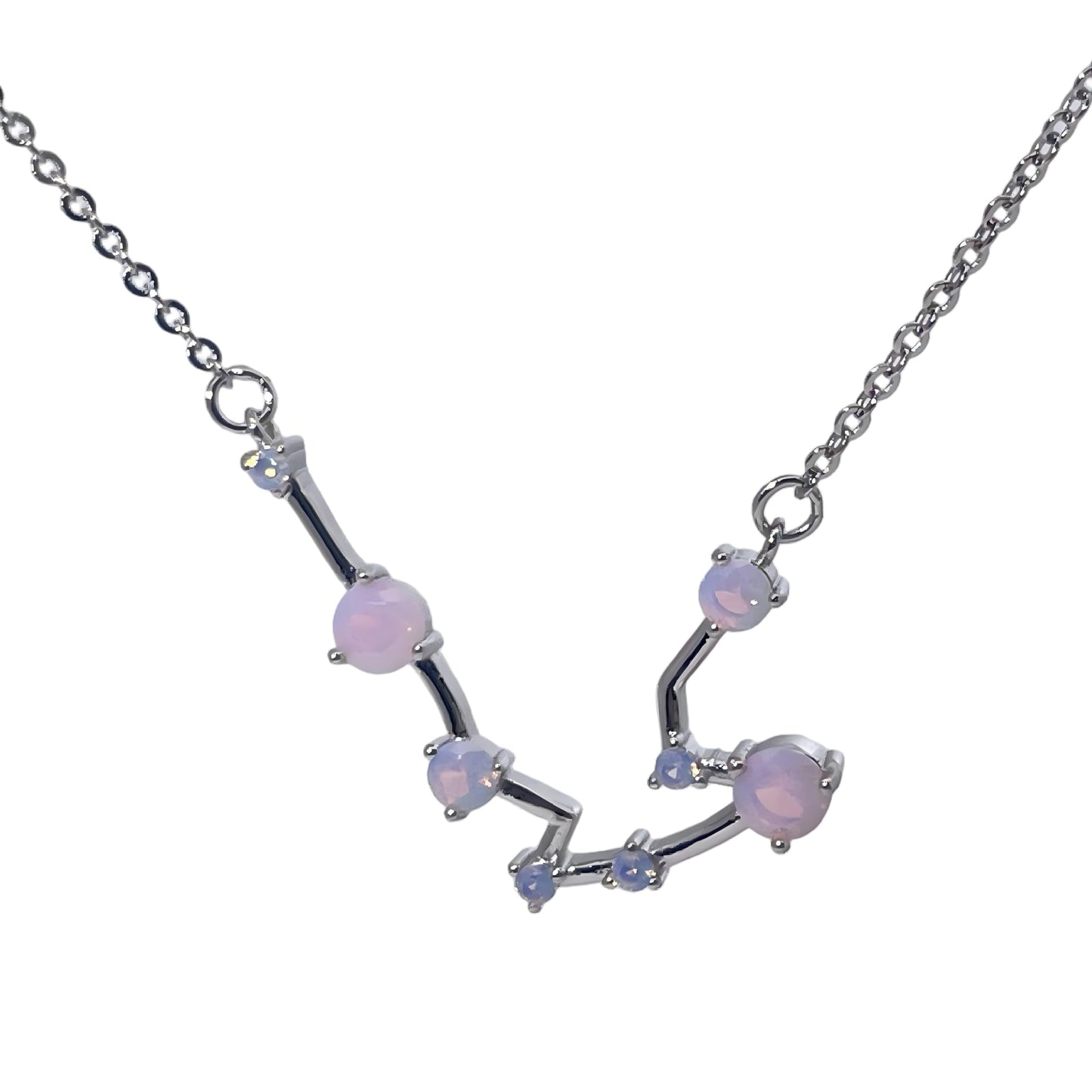 Warm Fortune Zodiac Pendant Necklace for Women,Cubic Zirconia,18K Gold Plated Sterling Silver, 18 inch + 2inch Chain