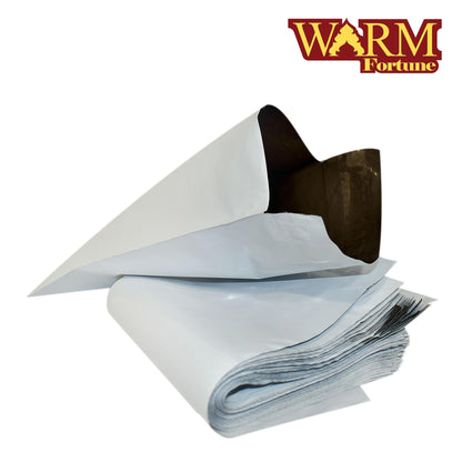 Warm Fortune's Poly Mailer, Sets of 100 (White/Gray) - Self Sealing Mailing Bag Strong & Opaque / 10”x13” (10"x13", 2, Set)
