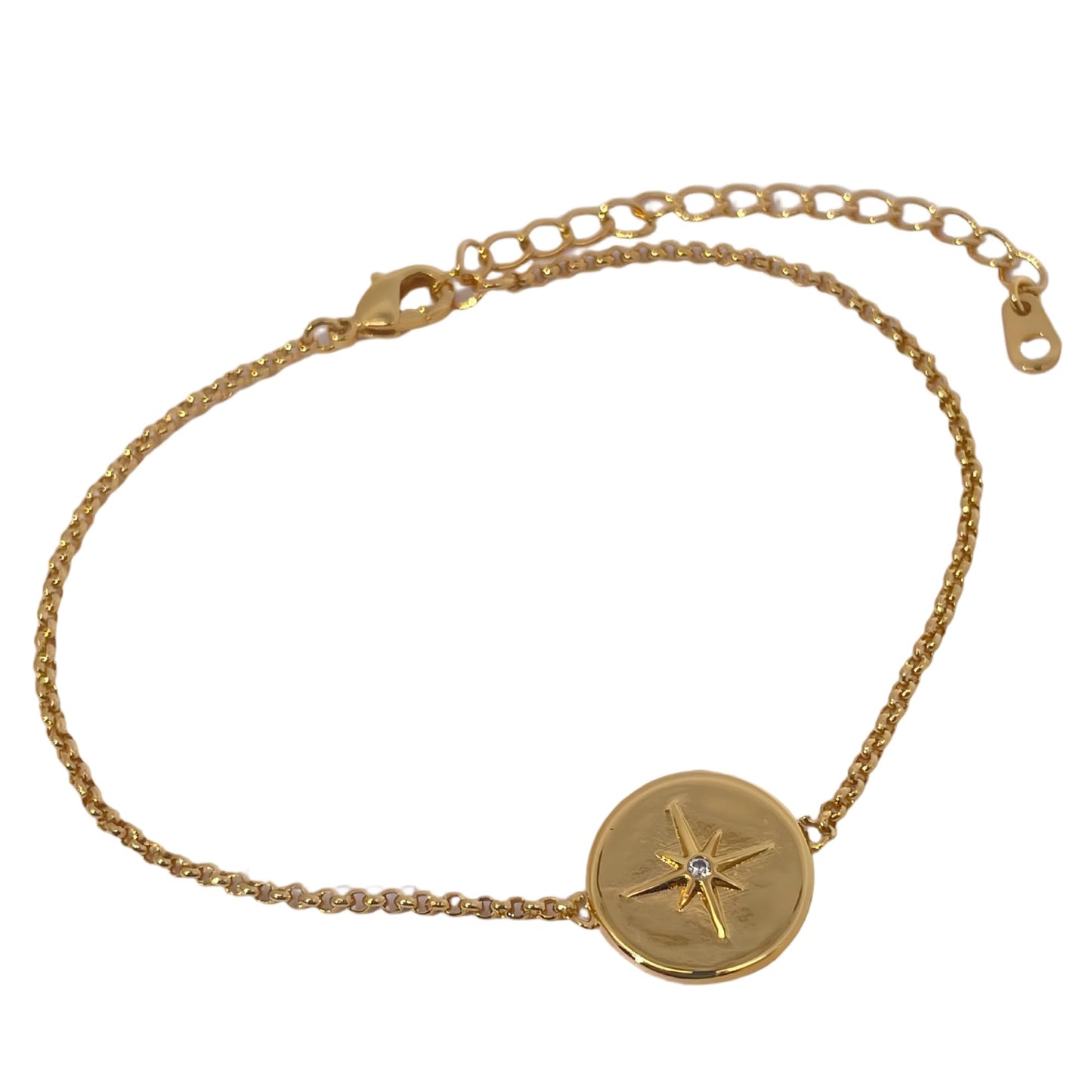 Warm Fortune Cubic Zirconia Bracelet for Women,18K Gold Plated,Gift for Her,Size 7 Inch,Gift for Her