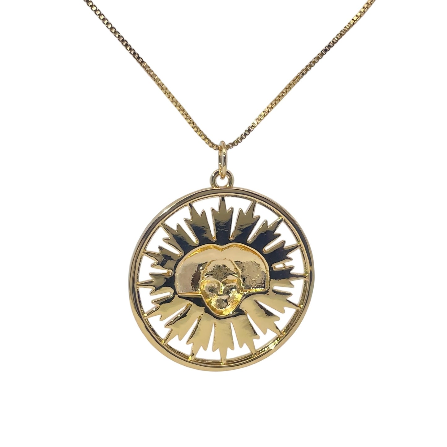 Warm Fortune Hip Hop Pendant Necklace for Women Me,Gold Plated,18+2inch Chain,Street Style Fashion Jewelry