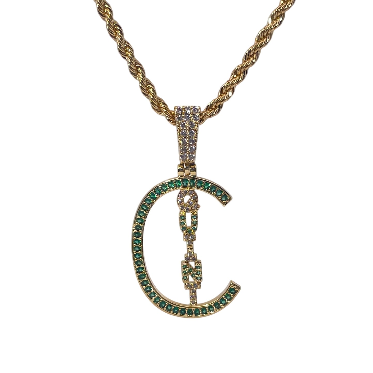 Warm Fortune Hip Hop Pendant Necklace for Women Men,Gold Plated Cubic Zirconia,18+2inch Chain,Street Style Fashion Jewelry