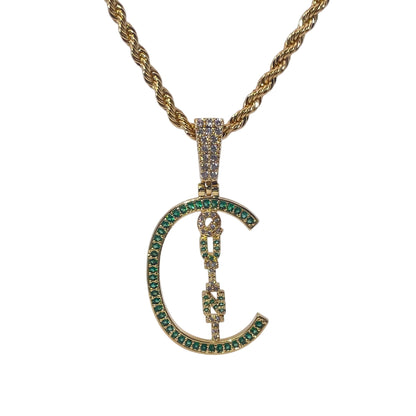 Warm Fortune Hip Hop Pendant Necklace for Women Men,Gold Plated Cubic Zirconia,18+2inch Chain,Street Style Fashion Jewelry