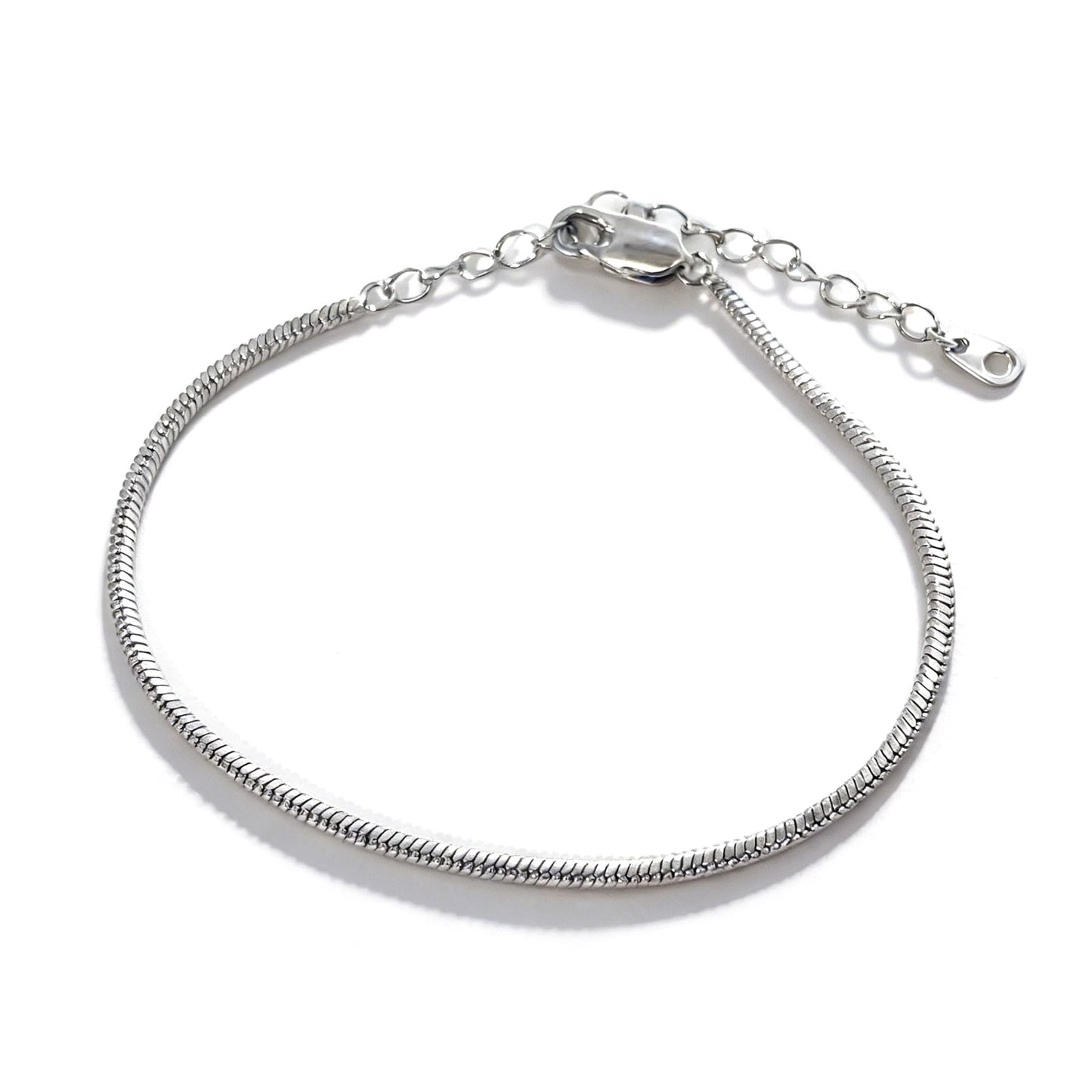 Warm Fortune Snake Chain Bracelet for Women, Silver-Tone 6 Inch Adjustable Bracelet Base, Minimalist Everyday Jewelry