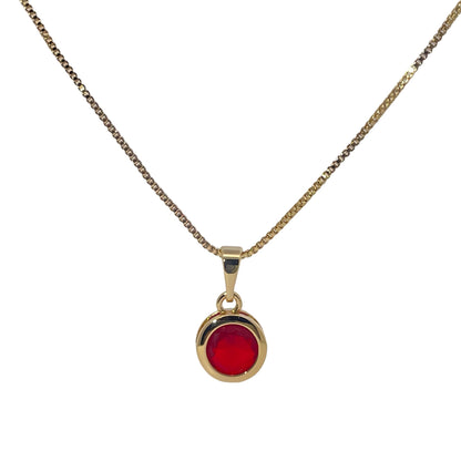 Warm Fortune Cubic Zirconia Pendant Necklace for Women,18K Gold Plated,16 inch + 2inch Chain