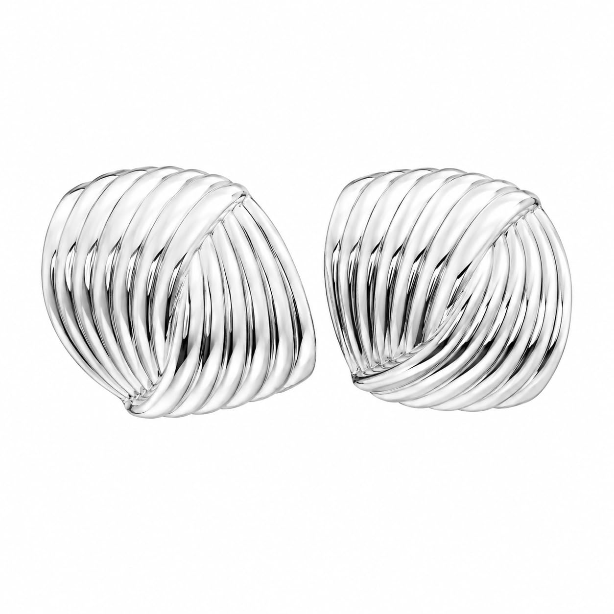 Warm Fortune 18K Gold Plated Multi Twist Wrapped Metal Statement Stud Earrings for Adult Women Hypoallergenic - Valentine's Day, Mother's Day, Birthday Gift for Her