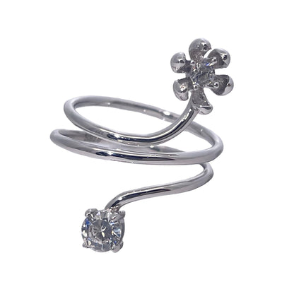 Warm Fortune Cubic Zirconia Promise Rings for Women, 925 Sterling Silver with 18K Gold Plated Anniversary Ring,Wedding Bands Rings for Women Infinity Forever Love Knot Ring