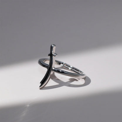 Warm Fortune Dagger Shaped Promise Ring for Her - 18K Gold Plated Cubic Zirconia, Stackable Gift Valentine's Day, Fashion & Daily Elegant Wear,Adjustable