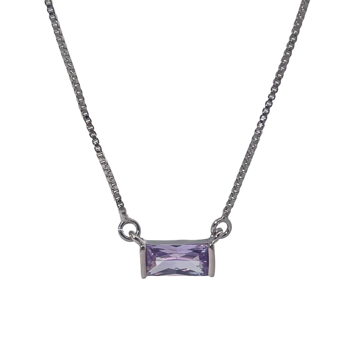 Warm Fortune Cubic Zirconia Pendant Necklace for Women,18K White Gold Plated,18 inch + 2inch Chain