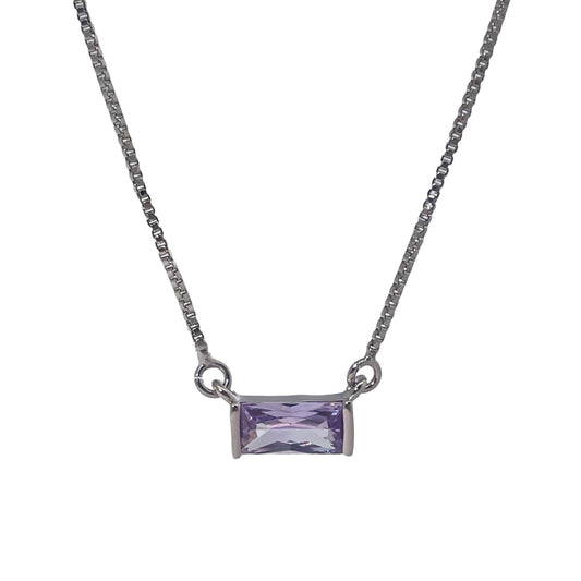 Warm Fortune Cubic Zirconia Pendant Necklace for Women,18K White Gold Plated,18 inch + 2inch Chain