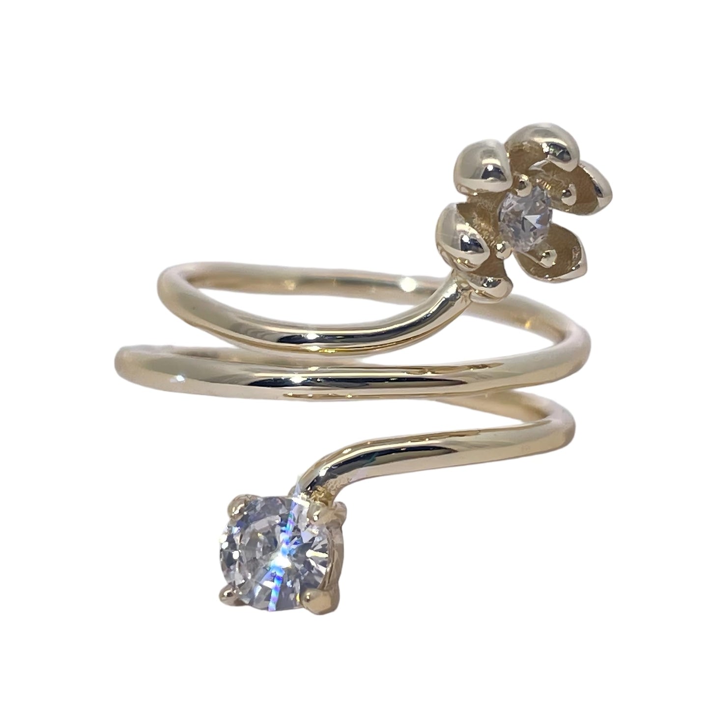 Warm Fortune Cubic Zirconia Promise Rings for Women, 925 Sterling Silver with 18K Gold Plated Anniversary Ring,Wedding Bands Rings for Women Infinity Forever Love Knot Ring