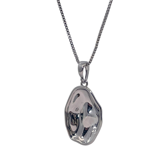 Warm Fortune Pendant Necklace for Women,18K White Gold Plated,18 inch + 2inch Chain