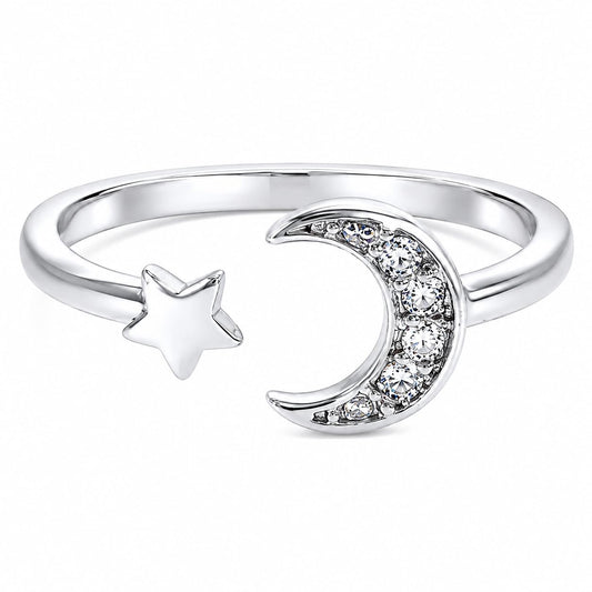Warm Formtune Geometric Promise Ring for Her - 18K Gold Plated Cubic Zirconia,Stackable Gift Valentine‘s Day, Fashion & Daily Elegant Wear, Adjustable