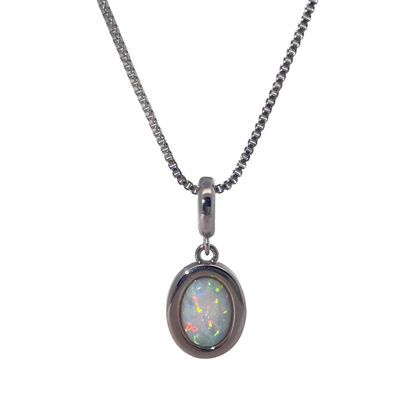 Warm Fortune Cubic Zirconia Pendant Necklace for Women,18K White Gold Plated,16 inch + 2inch Chain