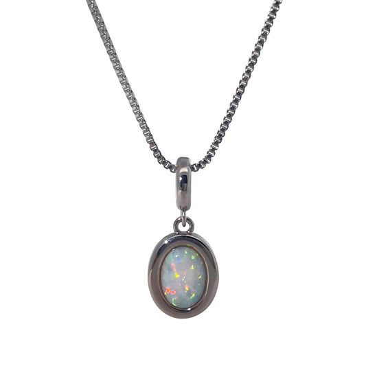 Warm Fortune Cubic Zirconia Pendant Necklace for Women,18K White Gold Plated,16 inch + 2inch Chain