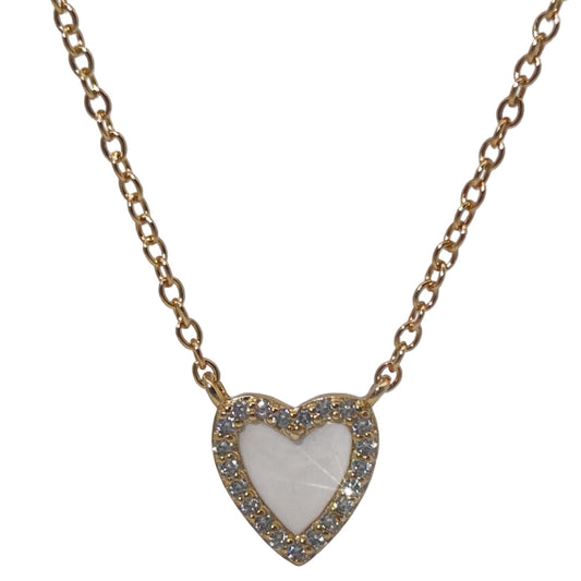 Warm Fortune Cubic Zirconia Pendant Necklace for Women,18K Gold Plated Sterling Silver, 16 inch + 2inch Chain