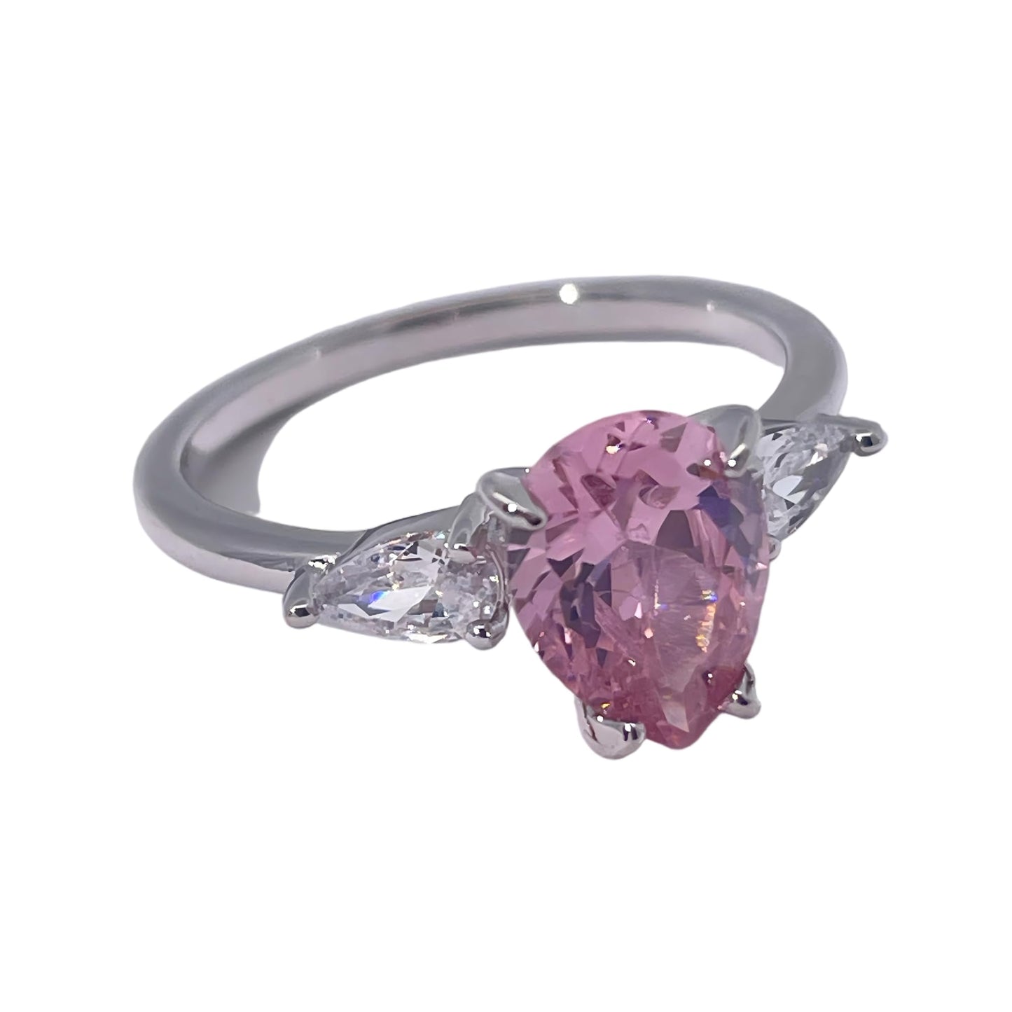 Warm Fortune Cubic Zirconia Engagement Ring for Women, 925 Sterling Silver with 18K White Gold Plated Anniversary Ring, Gift for Her Promise Ring