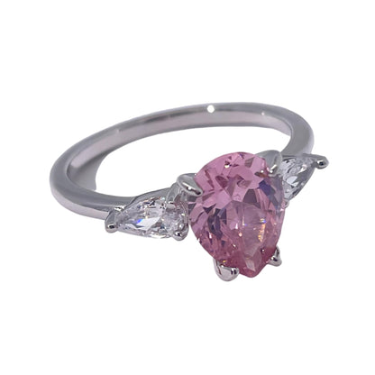 Warm Fortune Cubic Zirconia Engagement Ring for Women, 925 Sterling Silver with 18K White Gold Plated Anniversary Ring, Gift for Her Promise Ring