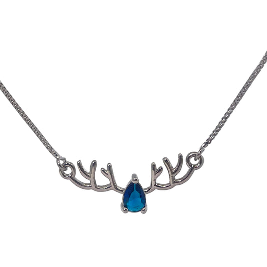 Warm Fortune Cubic Zirconia Pendant Necklace for Women,18K White Gold Plated,18 inch + 2inch Chain