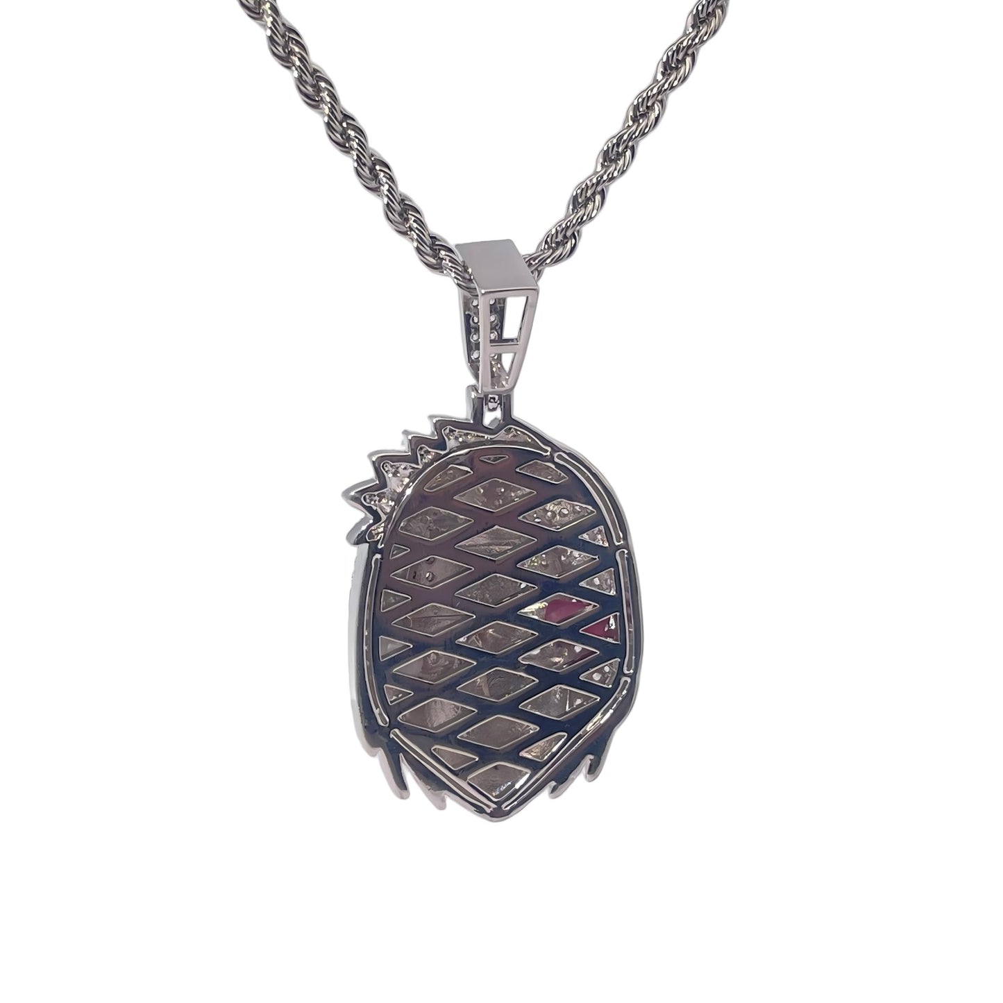 Warm Fortune Hip Hop Pendant Necklace for Women Men,Gold Plated Cubic Zirconia,18+2inch Chain,Street Style Fashion Jewelry