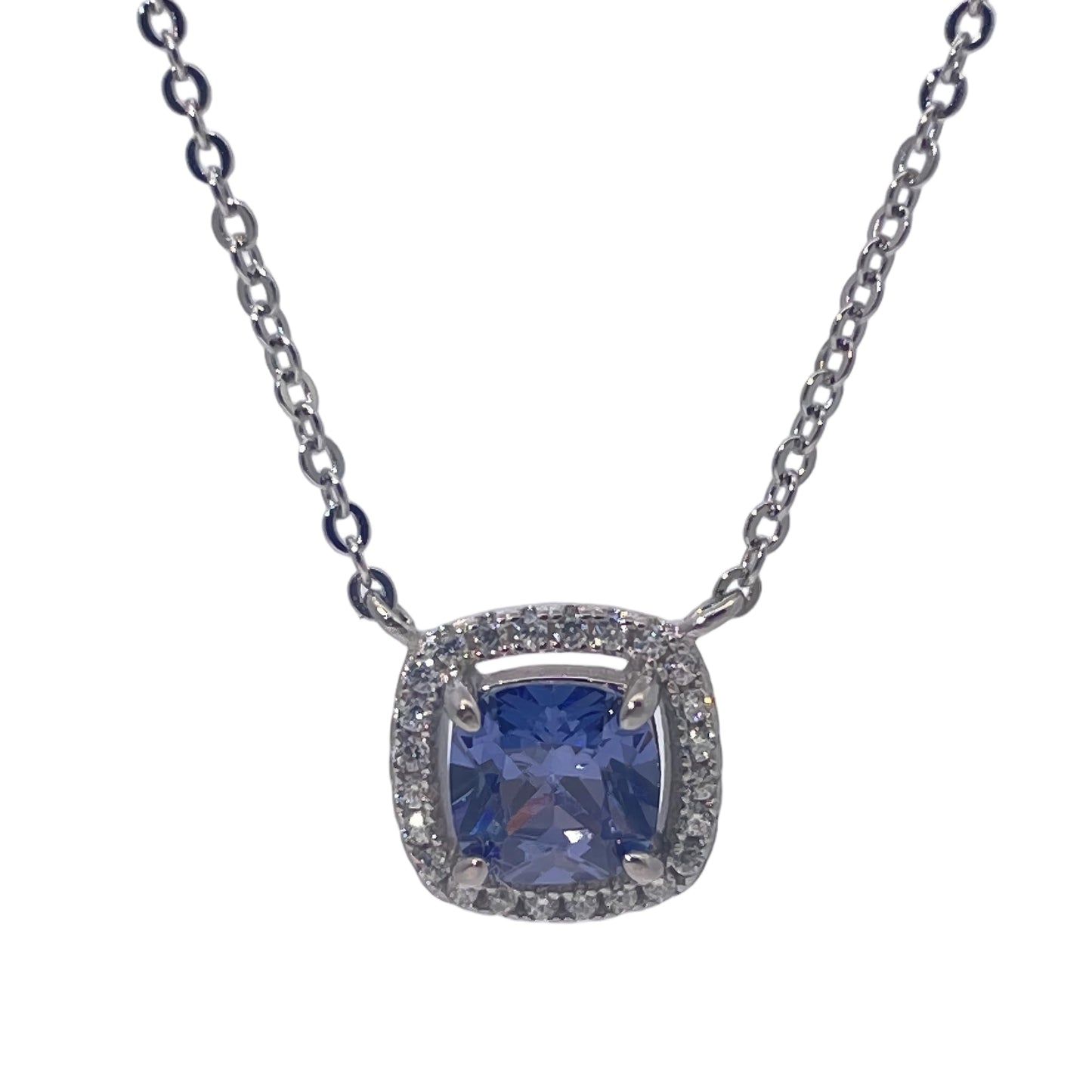 Warm Fortune Cubic Zirconia Pendant Necklace for Women,18K Gold Plated Sterling Silver, 16 inch + 2inch Chain