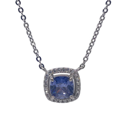 Warm Fortune Cubic Zirconia Pendant Necklace for Women,18K Gold Plated Sterling Silver, 16 inch + 2inch Chain