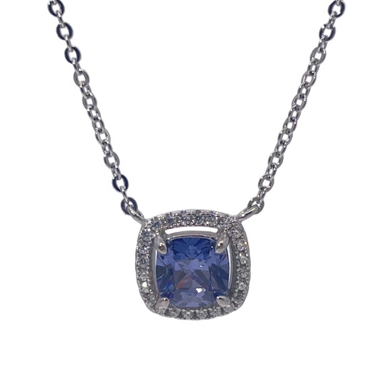 Warm Fortune Cubic Zirconia Pendant Necklace for Women,18K Gold Plated Sterling Silver, 16 inch + 2inch Chain