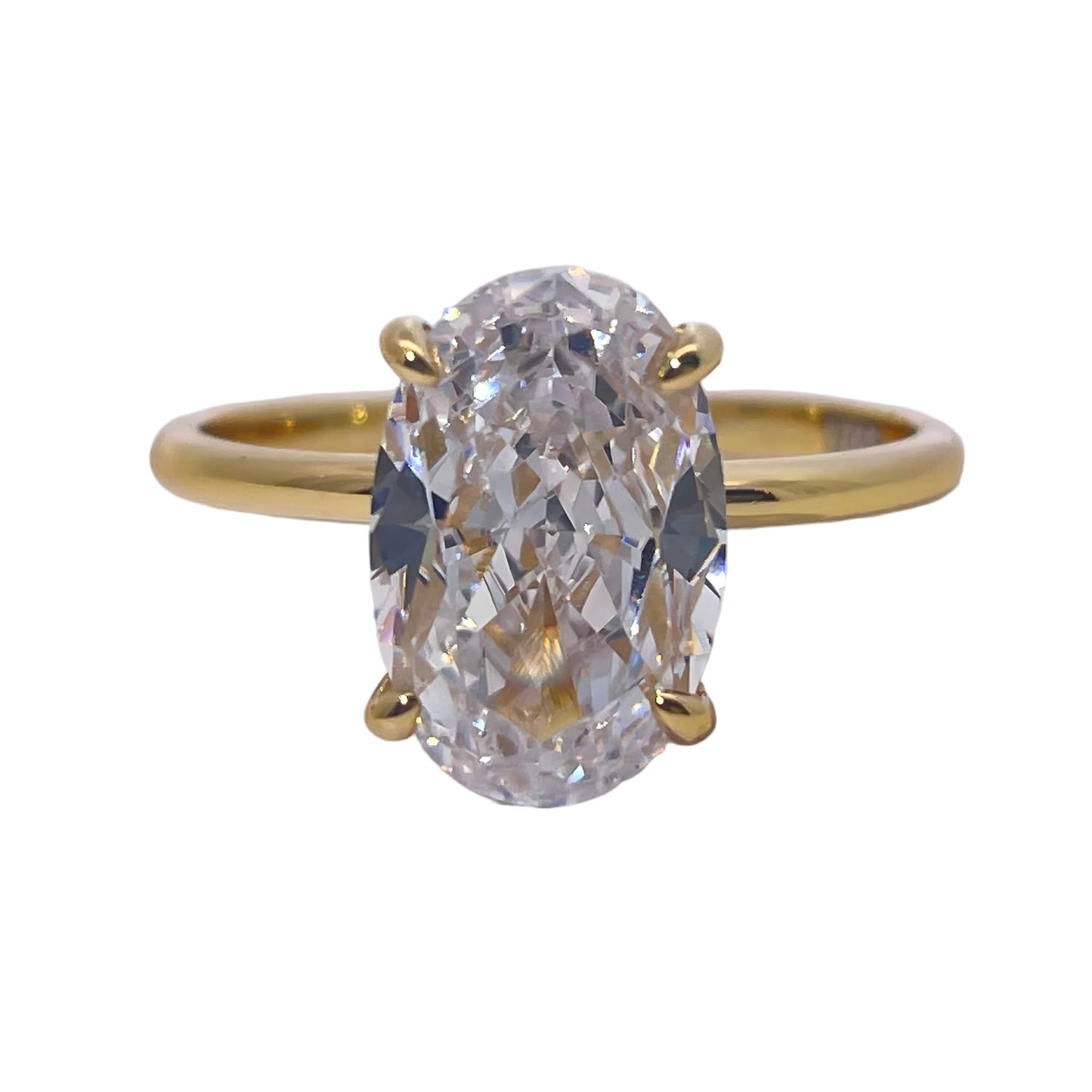 Warm Fortune Engagement Ring for Women,925 Sterling Silver with 18K Gold Plated Anniversary Ring,Gift for Her Promise Ring