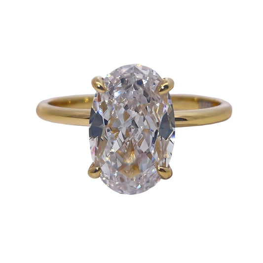 Warm Fortune Engagement Ring for Women,925 Sterling Silver with 18K Gold Plated Anniversary Ring,Gift for Her Promise Ring