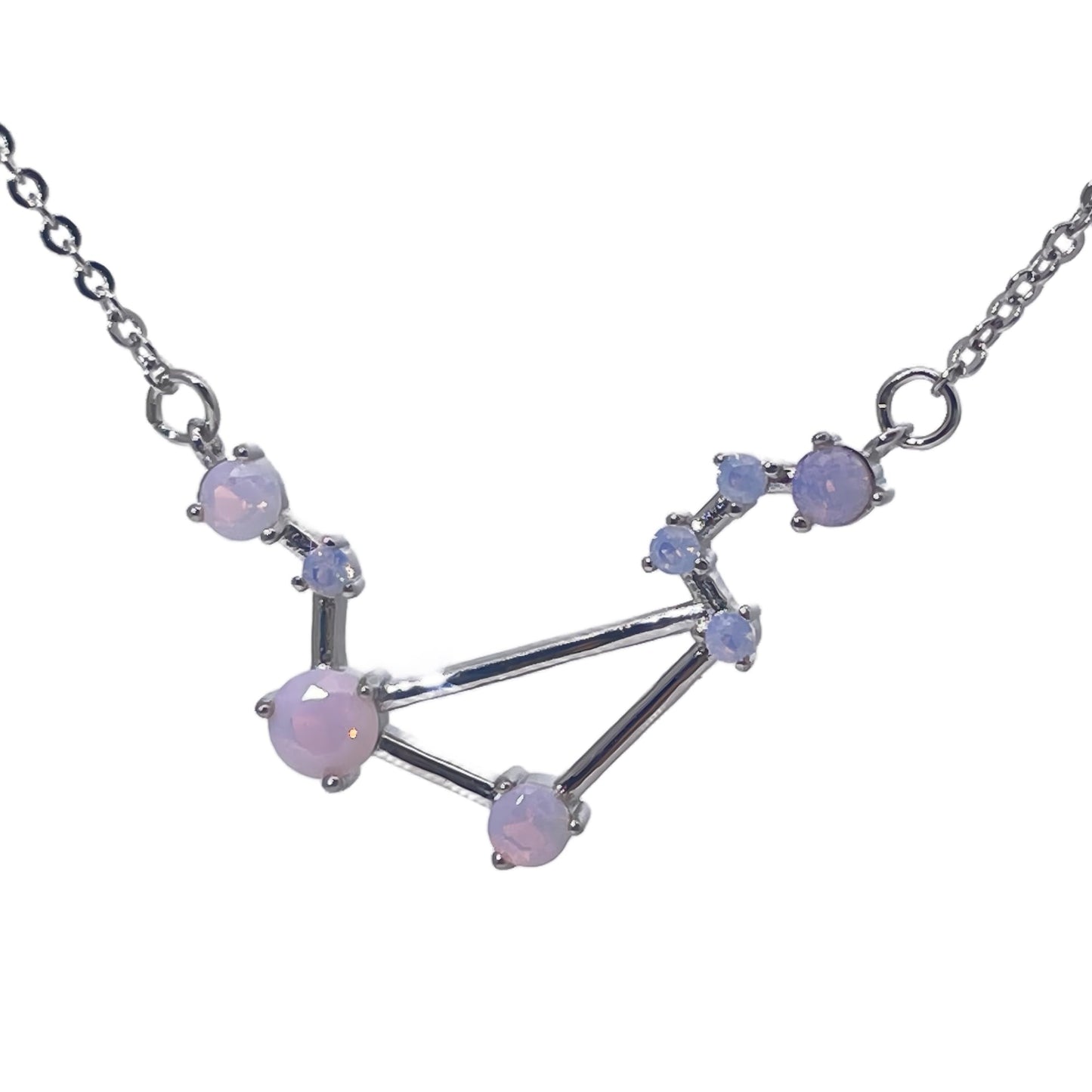 Warm Fortune Zodiac Pendant Necklace for Women,Cubic Zirconia,18K Gold Plated Sterling Silver, 18 inch + 2inch Chain