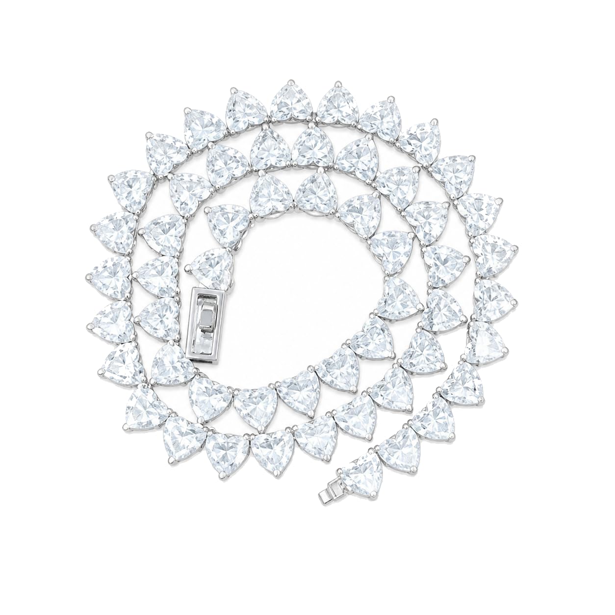 Warm Fortune Triangular CZ Statement Necklace for Women: 18K Gold Plated, Adjustable Chain (16"+2") with Sparkling CZ | A Dazzling Statement for Glamorous Events