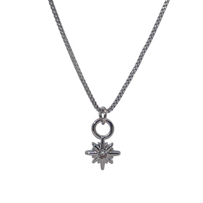 Warm Fortune Cubic Zirconia Pendant Necklace for Women,18K White Gold Plated,18 inch + 2inch Chain