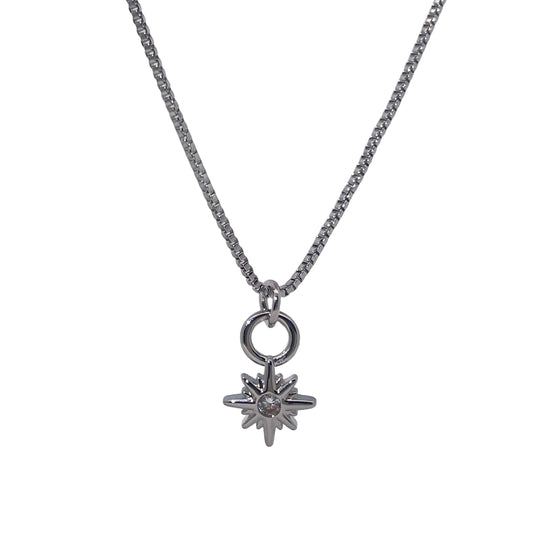 Warm Fortune Cubic Zirconia Pendant Necklace for Women,18K White Gold Plated,18 inch + 2inch Chain