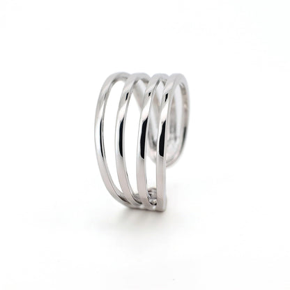 Warm Fortune adjustable four-layer wrap open ring