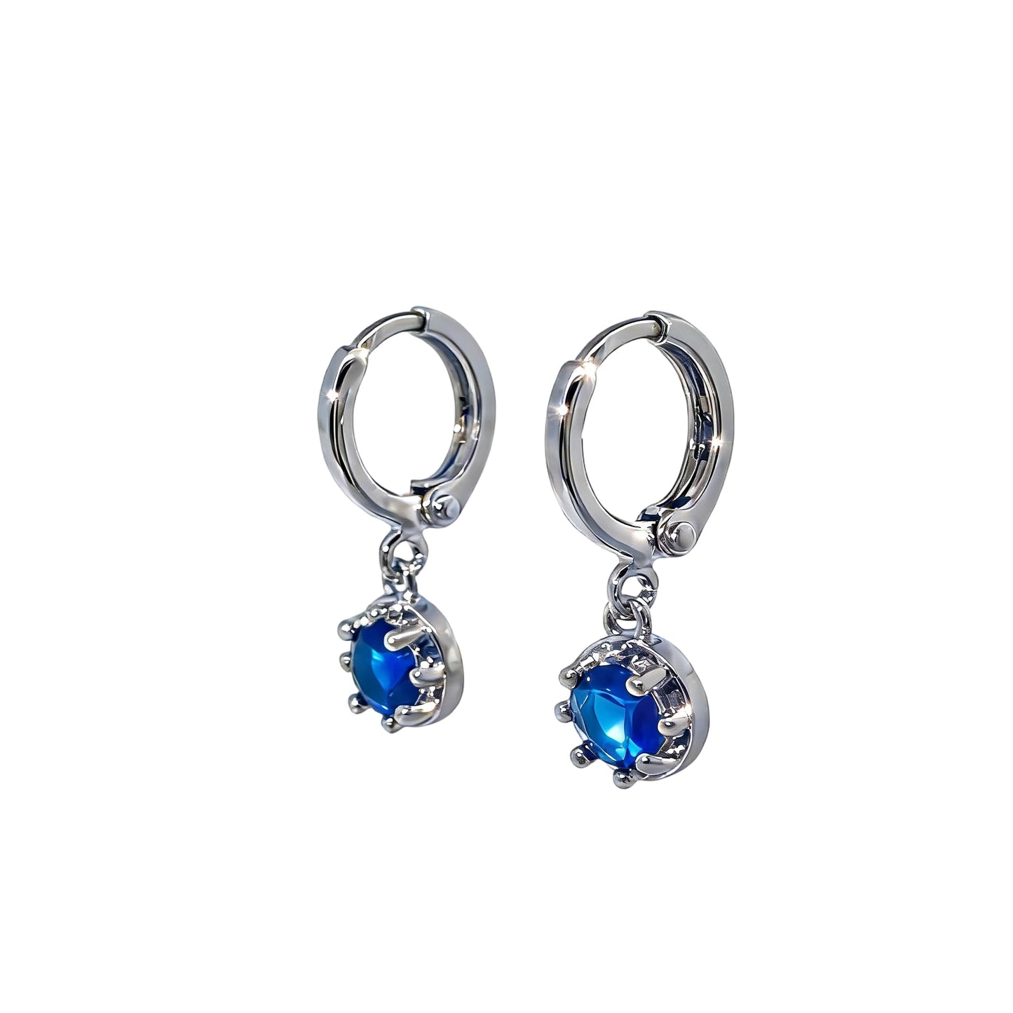 Warm Fortune 18K Gold Plated Round Shape Cubic Zirconia Drop Earrings for Women Hypoallergenic - Valentine‘s Day, Mother‘s Day, Birthday Gift for Her