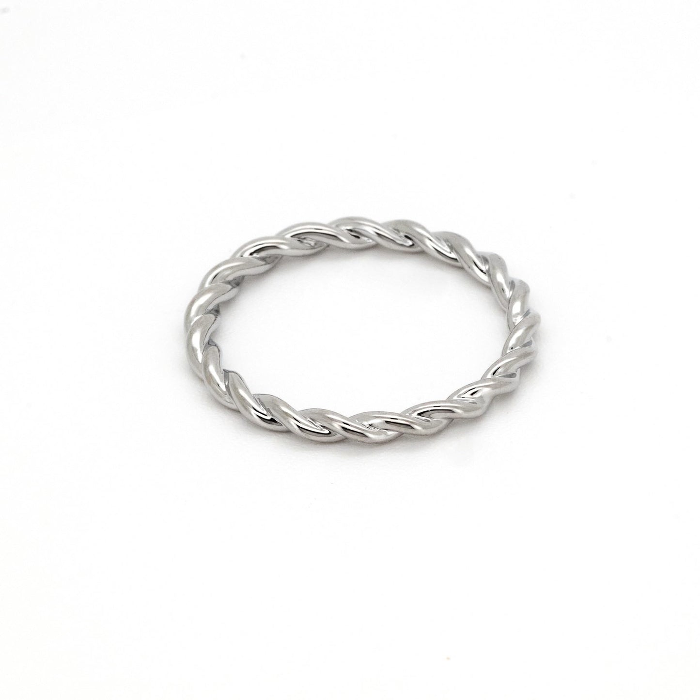 Warm Fortune Twisted Rope Stackable Ring for Women, 18K Gold Plated Thin Braided Band, Dainty Minimalist Eternity Ring, Everyday & Layering Jewelry, Size 5-8