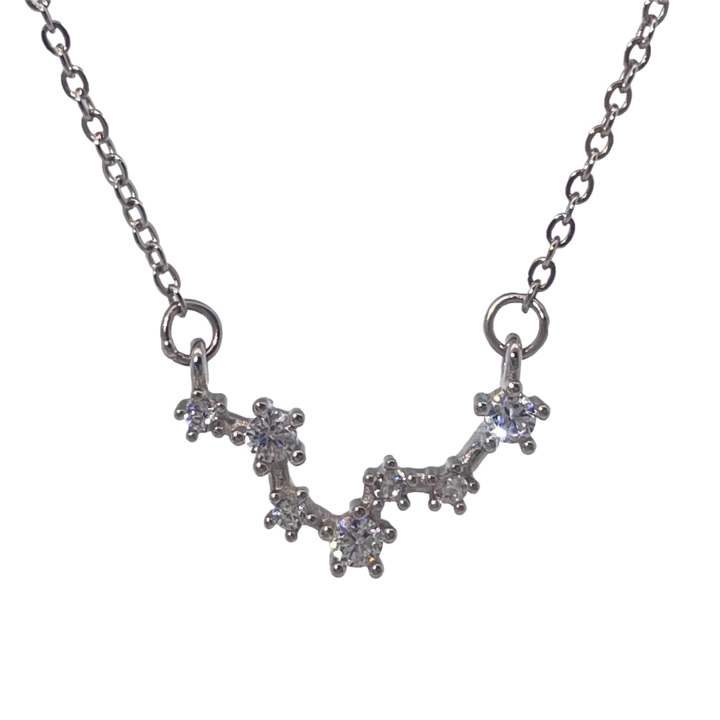 Warm Fortune Zodiac Pendant Necklace for Women,Cubic Zirconia,18K Gold Plated Sterling Silver, 18 inch + 2inch Chain