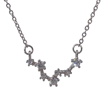 Warm Fortune Zodiac Pendant Necklace for Women,Cubic Zirconia,18K Gold Plated Sterling Silver, 18 inch + 2inch Chain