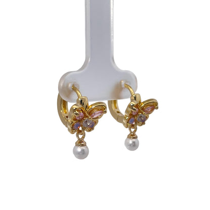 Warm Fortune Cubic Zirconia Drop Earrings for Women, Gold Plated,Gift for Her,Hypoallergenic