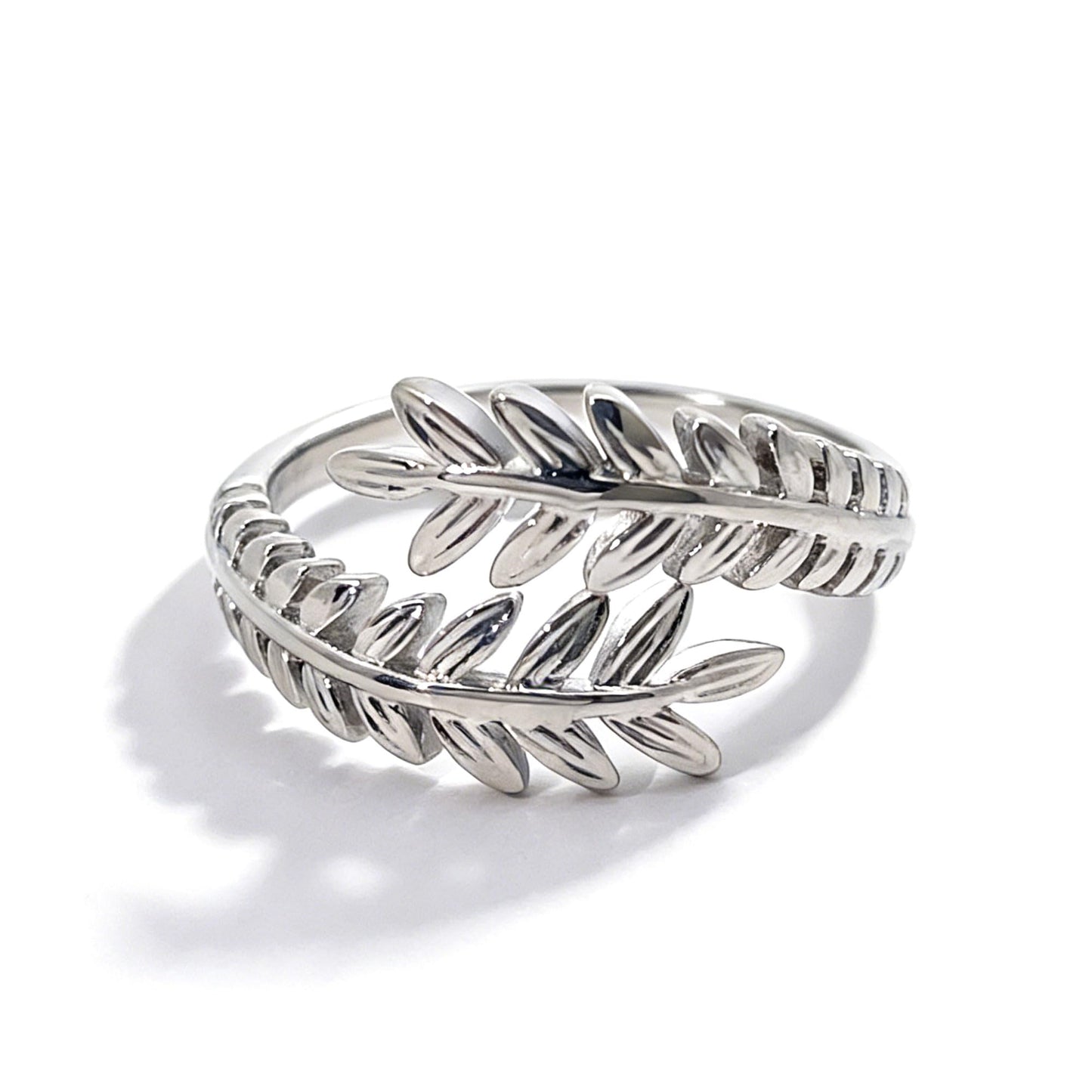 Warm Fortune Leaf Branch Statement Ring for Women, 18K Gold Plated Adjustable Open Band, Olive Leaf Nature-Inspired Fashion Jewelry