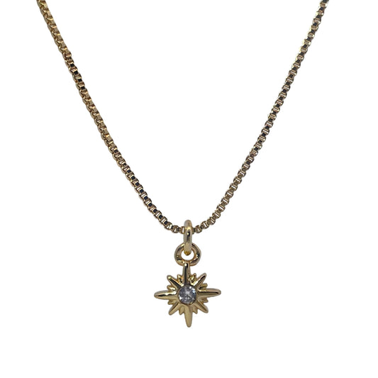 Warm Fortune Cubic Zirconia Pendant Necklace for Women,18K Gold Plated,18 inch + 2inch Chain