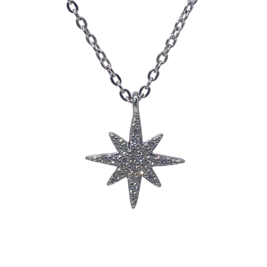 Warm Fortune Cubic Zirconia Pendant Necklace for Women,18K Gold Plated Sterling Silver, 16 inch + 2inch Chain