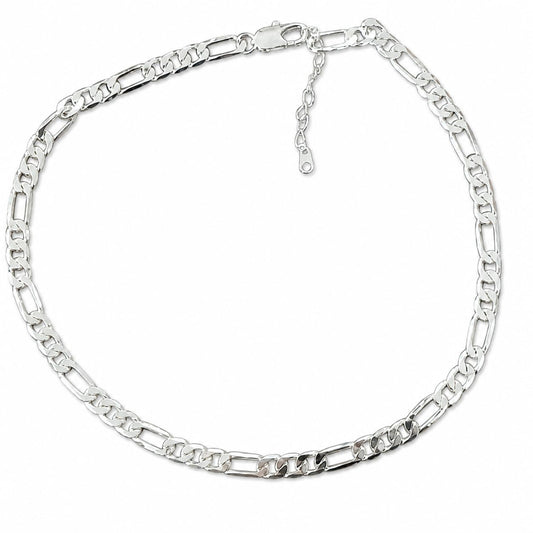Warm Fortune Figaro Chain Necklace for Women: 18K Gold Plated, Adjustable Chain (20") | Elegant & Versatile, an Ideal Layered Piece