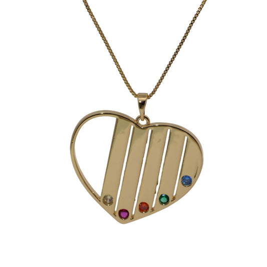 Warm Fortune Hip Hop Pendant Necklace for Women Men,Gold Plated Cubic Zirconia,18+2inch Chain,Street Style Fashion Jewelry