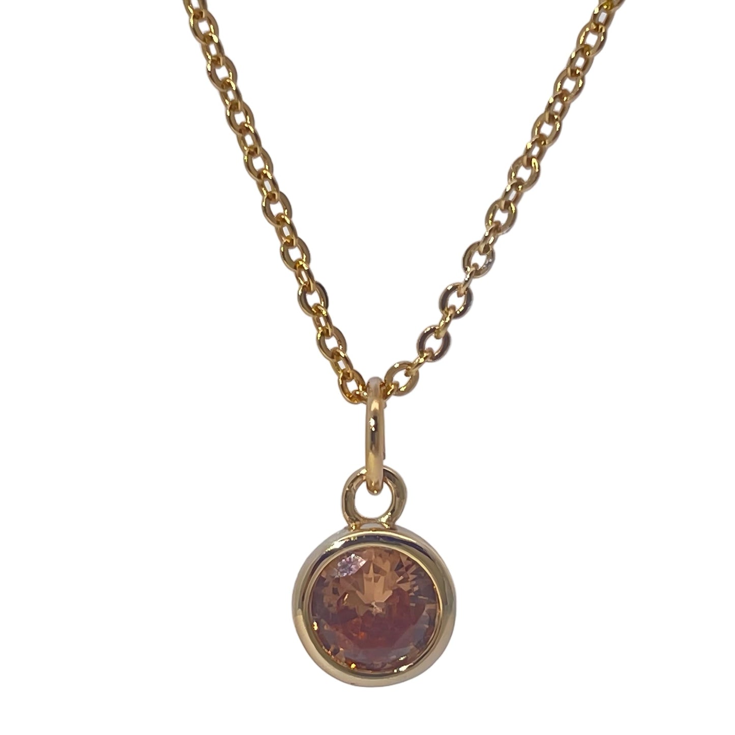 Warm Fortune Zodiac Pendant Necklace for Women,Cubic Zirconia,18K Gold Plated Sterling Silver, 18 inch + 2inch Chain