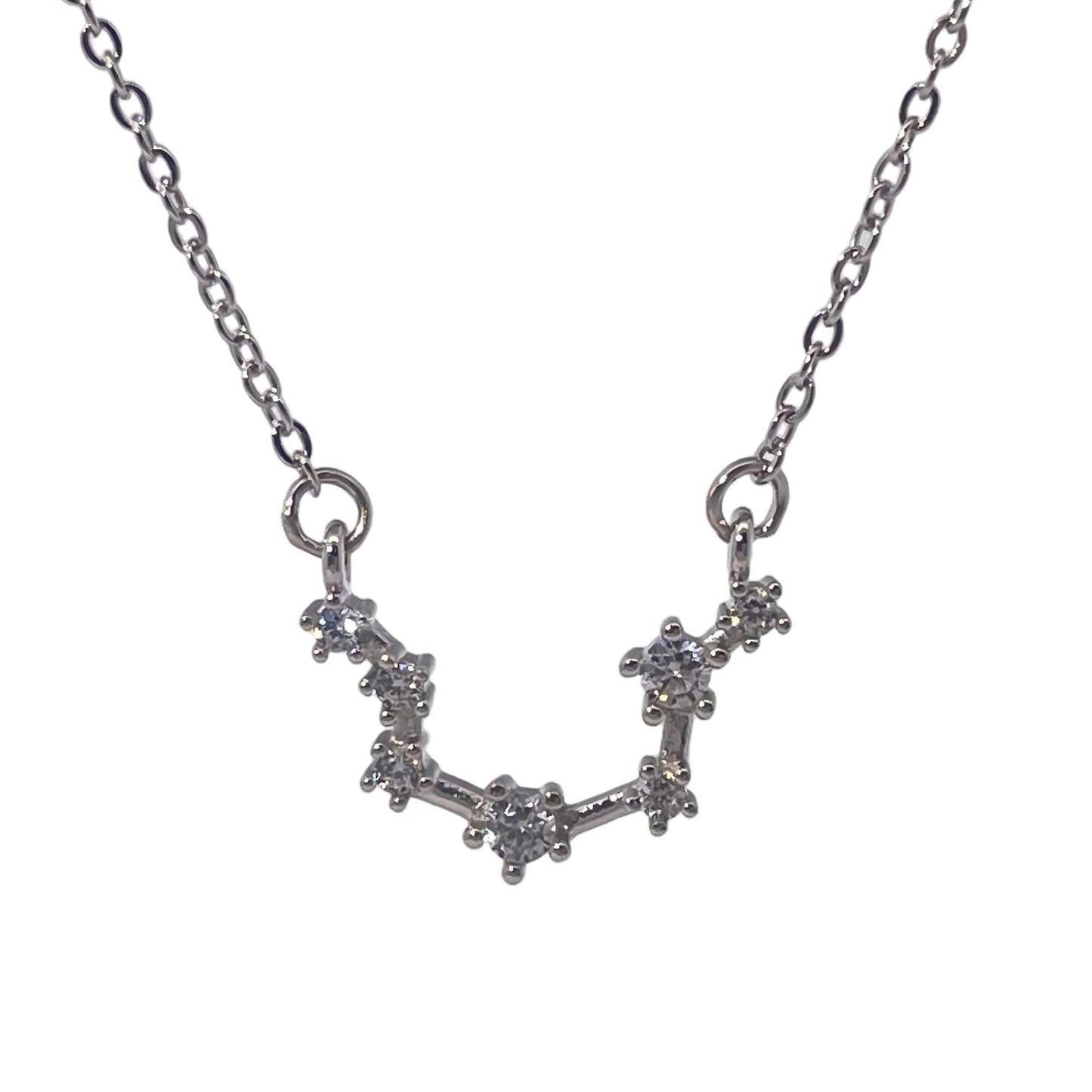 Warm Fortune Zodiac Pendant Necklace for Women,Cubic Zirconia,18K Gold Plated Sterling Silver, 18 inch + 2inch Chain