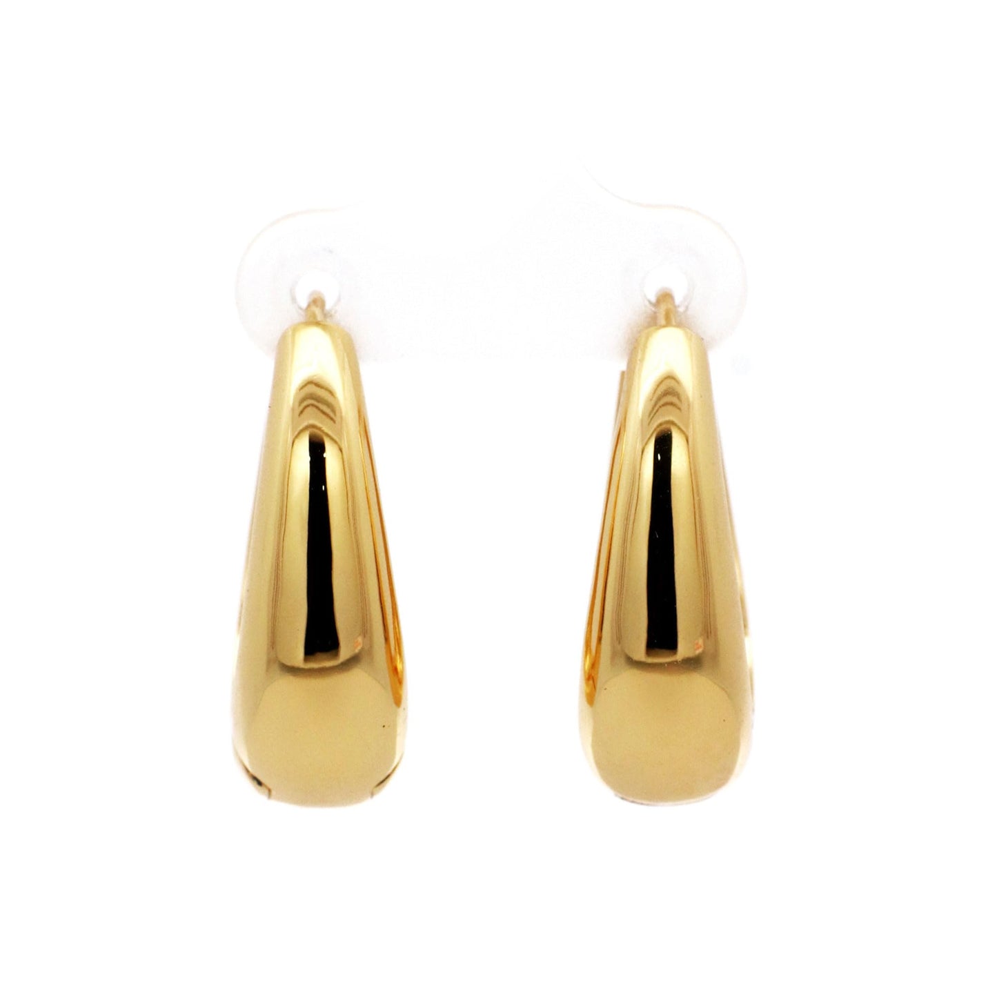 Warm Fortune 18K Heavy Gold Teardrop Hoop Earrings for Women, 0.075μm Luxury Plating, Hypoallergenic