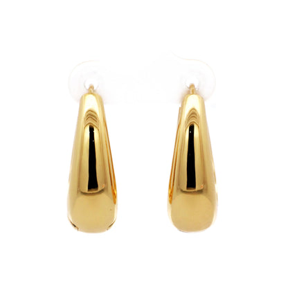 Warm Fortune 18K Heavy Gold Teardrop Hoop Earrings for Women, 0.075μm Luxury Plating, Hypoallergenic